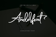 Anderfont - a Signature Font, a Script Font by alphArtype (Thumbnail 1 of 11)