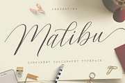 Malibu Script, a Script Font by Genesis Lab (Thumbnail 1 of 7)