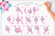 Pink Bouquet Alphabet PNG, an Illustration by Tommy & Tilly Design (Thumbnail 3 of 4)
