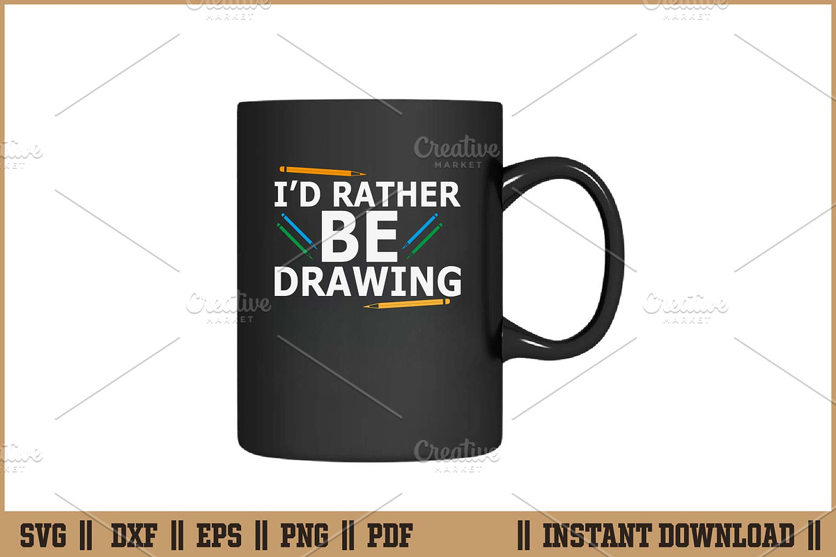 Funny I’d Rather Be Drawing SVG, a Work Illustration by Handy Arts Studio (Photo 3 of 3)