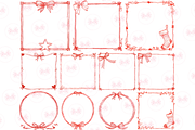 Coquette Christmas Frames Clipart, an Illustration by Markicha Art (Thumbnail 4 of 5)