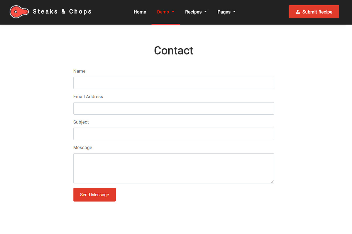 Steaks & Chops - Recipes Template, a Bootstrap Template by Excellent Dynamics (Photo 5 of 5)