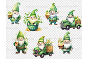 St.Patricks Day Gnome PNG Set, a Seasonal Illustration by GlamArtZhanna (Thumbnail 6 of 6)