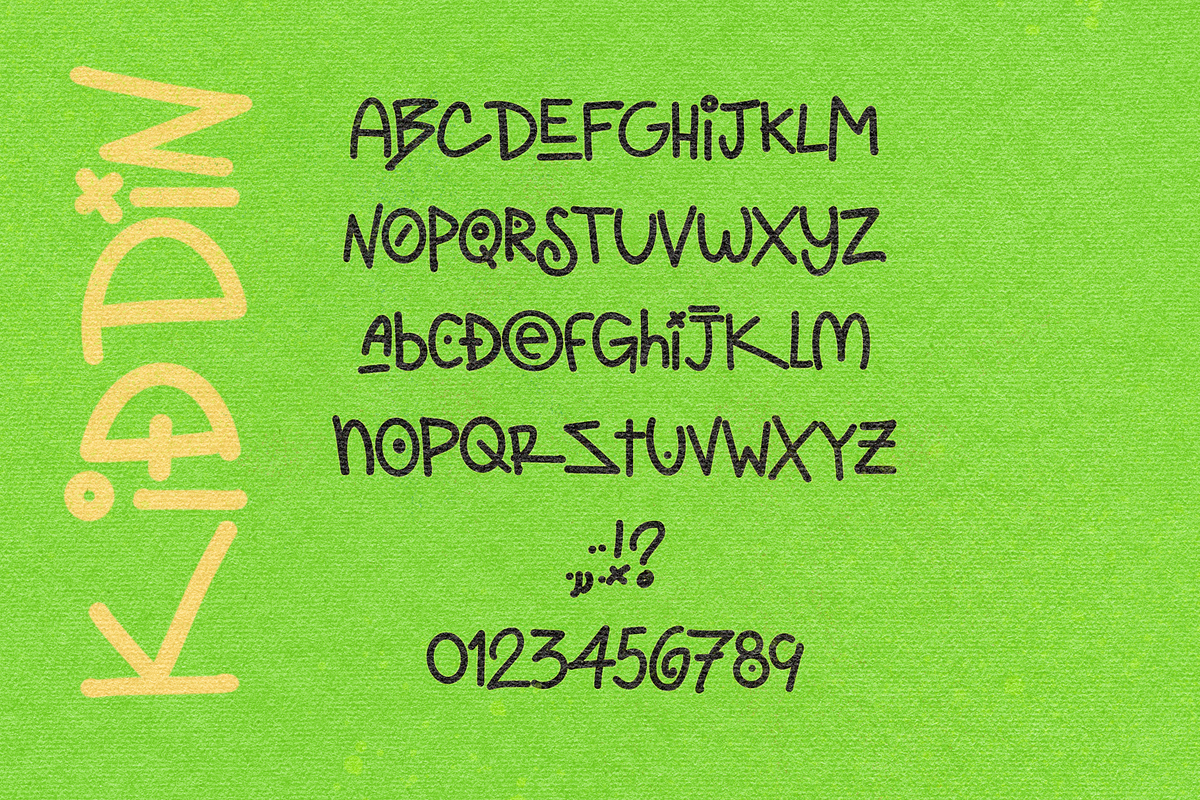 KIDDIN FONT FAMILY, a Script Font by ATV SHOP (Photo 5 of 9)
