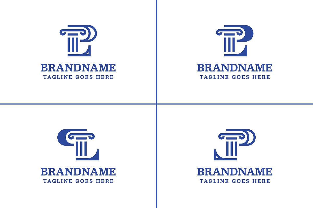 Letters PL or LP Pillar Law Logo, a Branding & Logo Template by Pray Art Design Studio