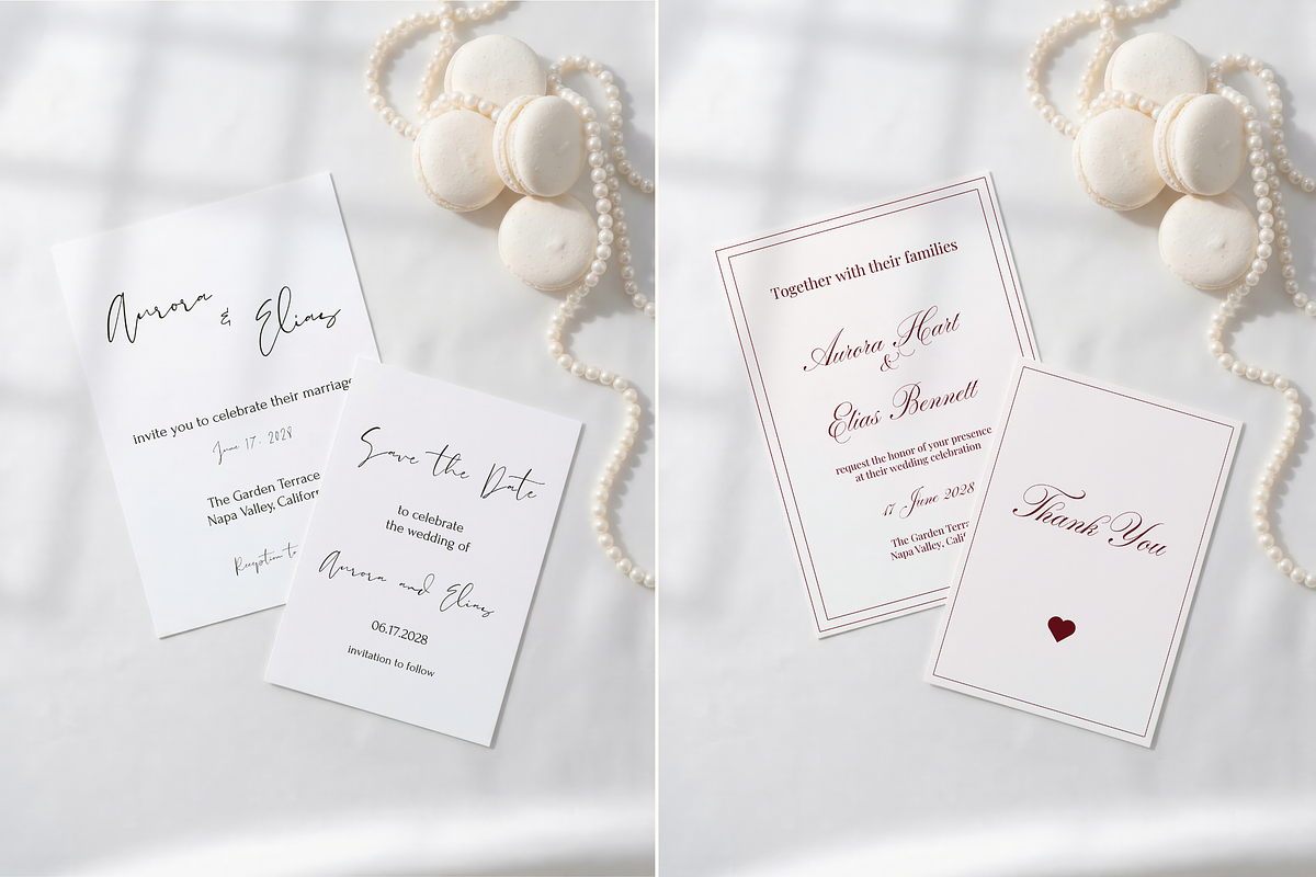 Invitation & RSVP Card Set Mockup, an Advertising Mockup by Serenefeeling (Photo 2 of 7)