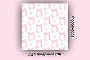Dreamy Pink Bows & Hearts Pattern, an Illustration by Stellalunarts (Thumbnail 3 of 4)
