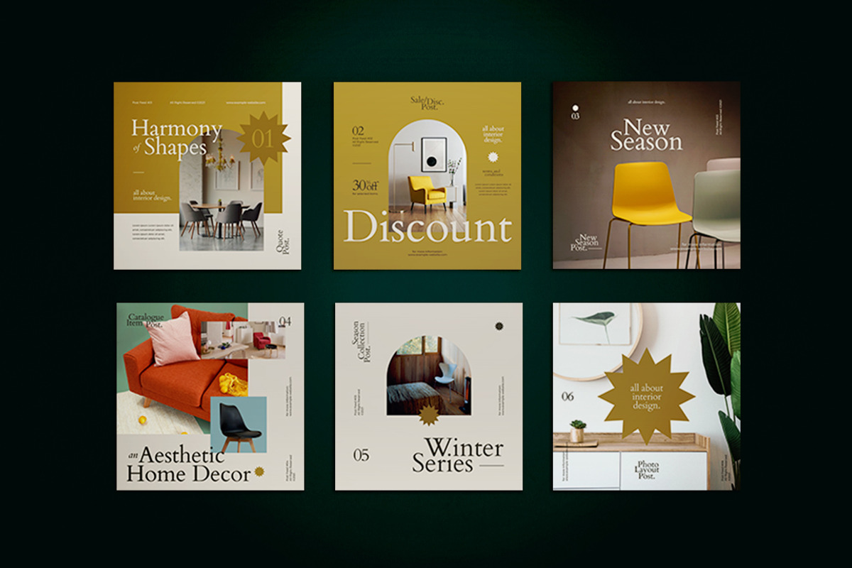 Interior Design Social Media Post, a Social Media Template by The Good Store (Photo 3 of 4)