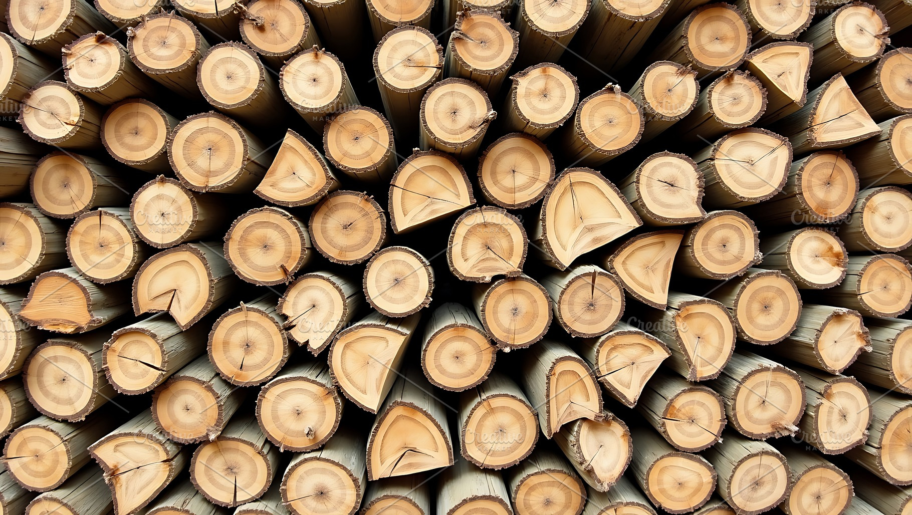 Stacked wooden logs showing natural, a Nature Photo by Artonix