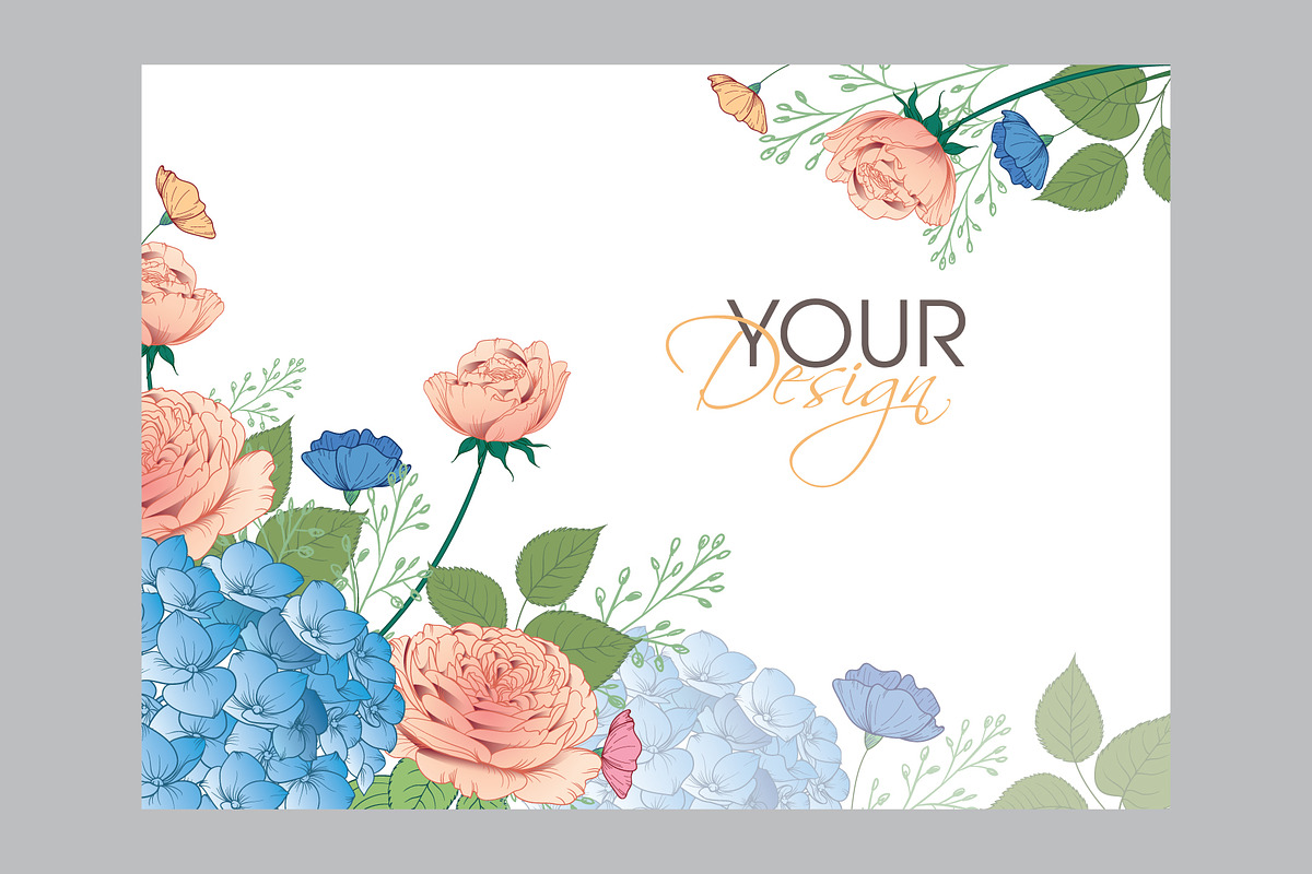 Beautiful floral template, a Branding & Logo Template by Amazing crafter (Photo 1 of 2)
