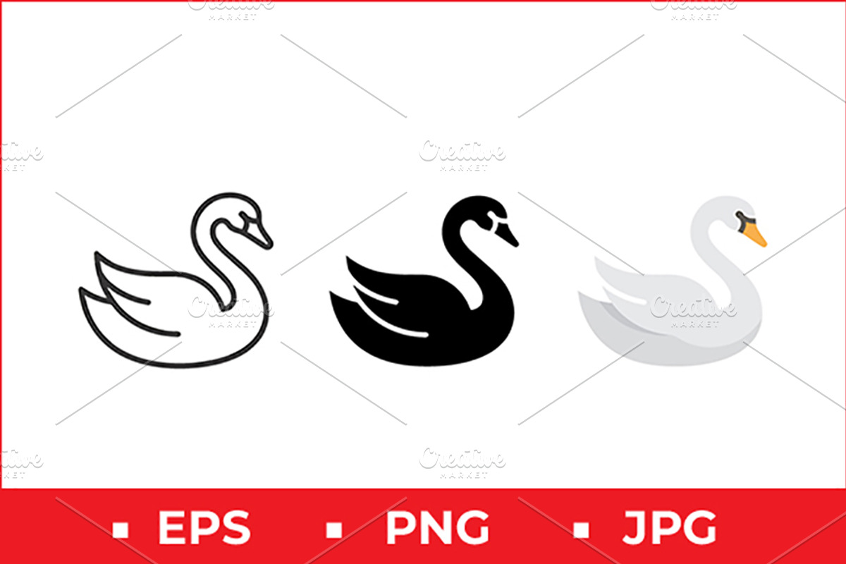 Swan Bird Vector Design, a Solid Icon by Artonix (Photo 1 of 2)