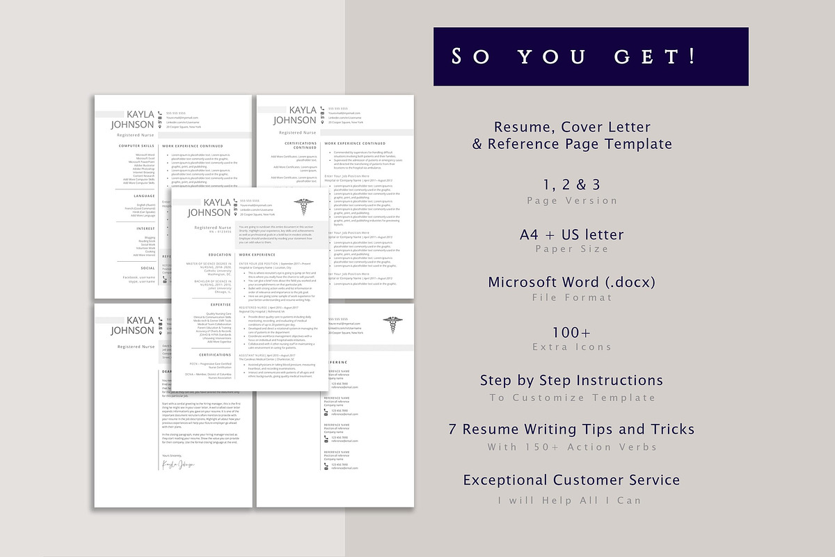 RN resume template, a Resume Template by VictoriousVita (Photo 8 of 8)