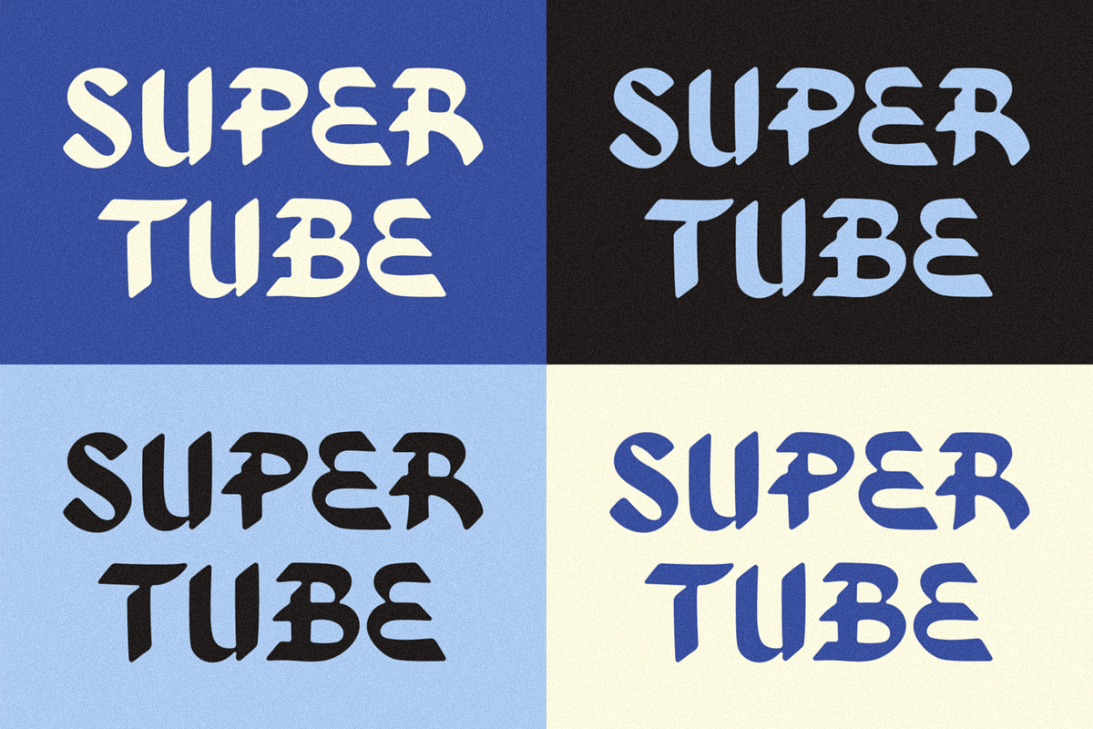Supertube + Aqua, a Blackletter Font by Bruised Goods (Photo 5 of 9)