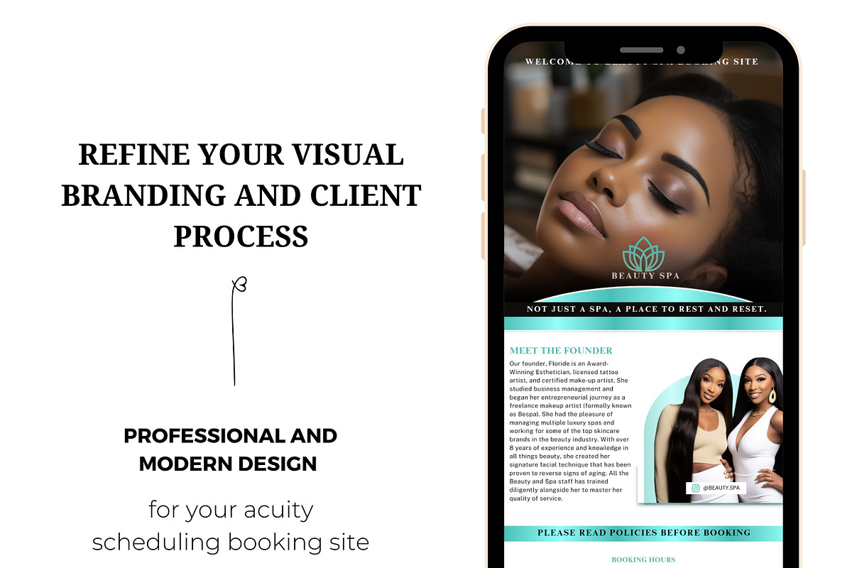 Spa and Beauty Acuity Templates, a Websites & App Template by Foedesigner (Photo 2 of 6)