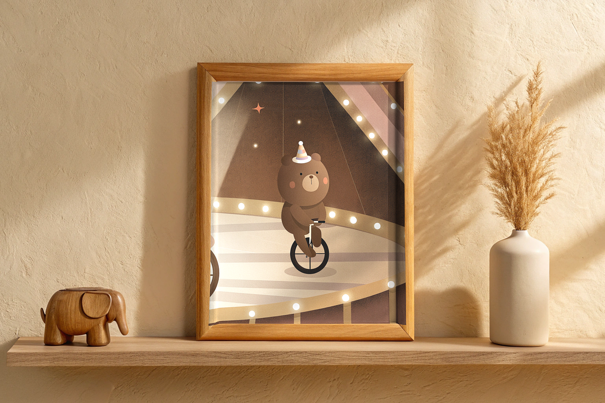 Vintage Circus Nursery Wall Art, an Animal Illustration by Sunny Reverie (Photo 3 of 4)