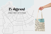 15 street maps textures, a Texture Graphic by Lina_Lisichka (Thumbnail 2 of 9)