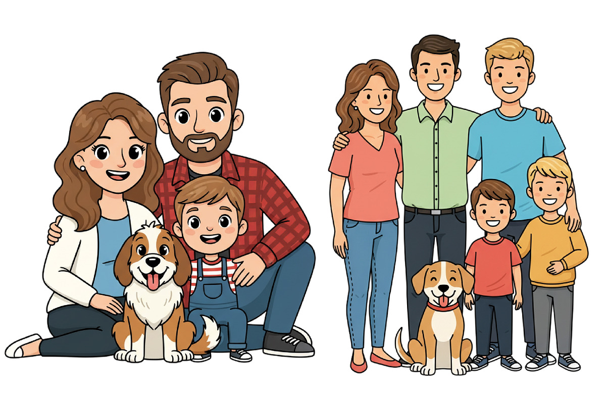 Watercolor Family Clipart, an Illustration by DreamArtGraphic (Photo 2 of 5)