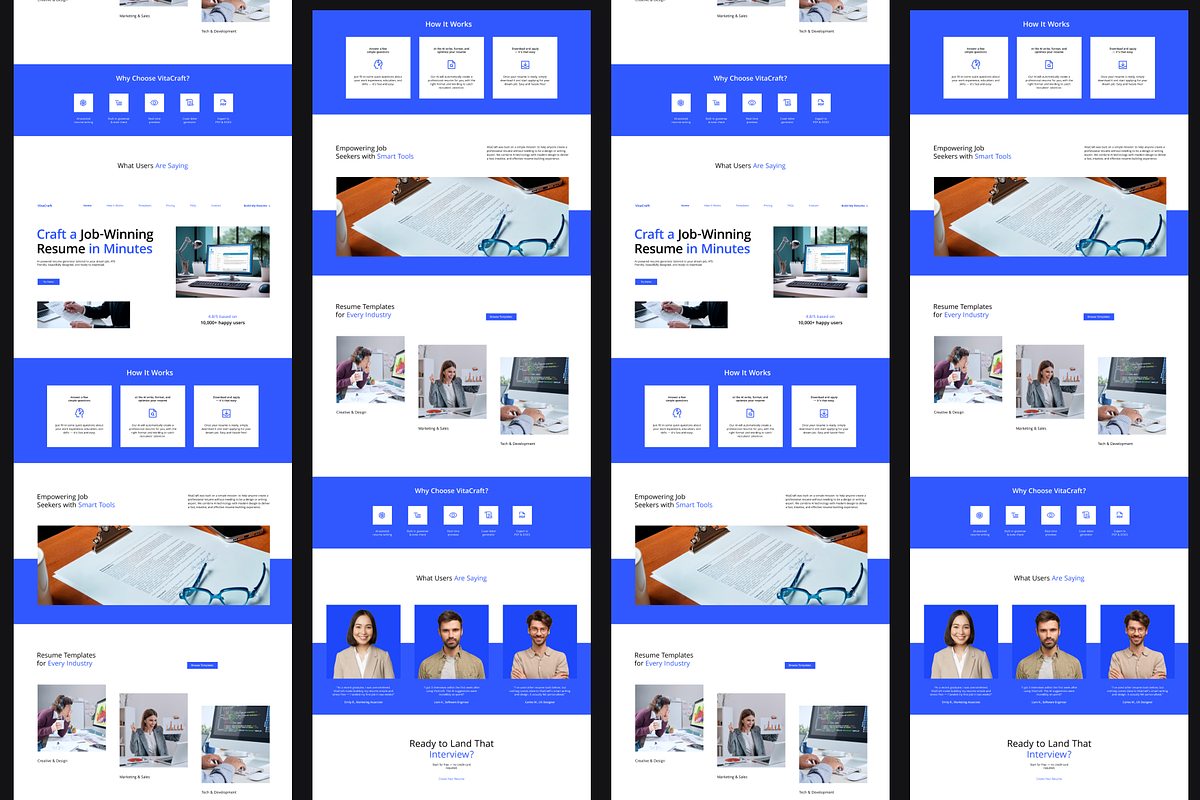 AI Resume Generator Landing Page preview 5