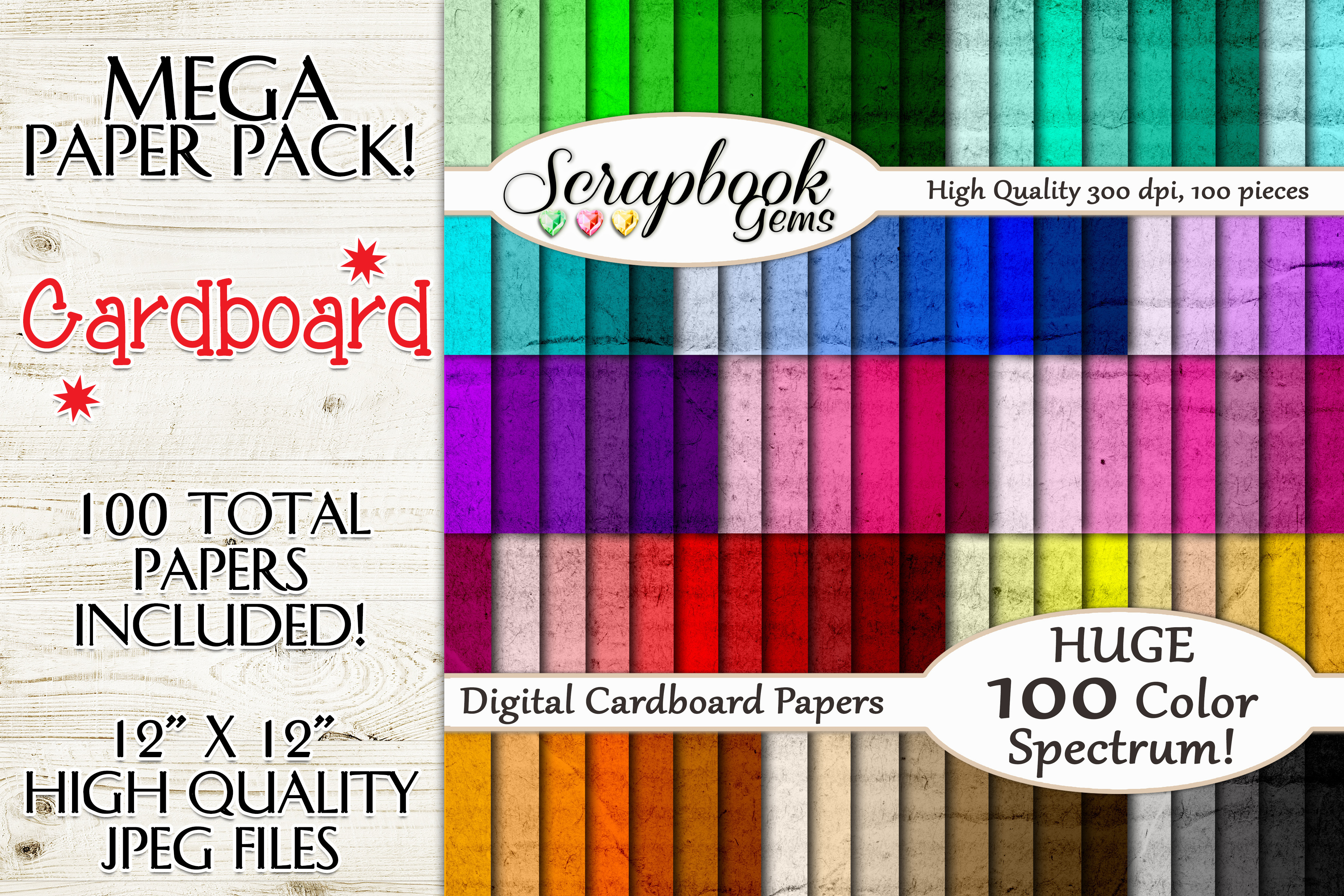 100 Colors Cardboard Texture Papers | Graphic Patterns ~ Creative Market
