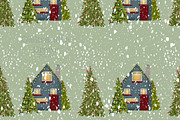 Hand drawn Christmas Houses Patterns, a Decorative Illustration by Oleksandra Illustrates (Thumbnail 3 of 9)