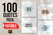 100 Instagram Quotes Pack, a Social Media Template by rix_designs (Thumbnail 1 of 7)