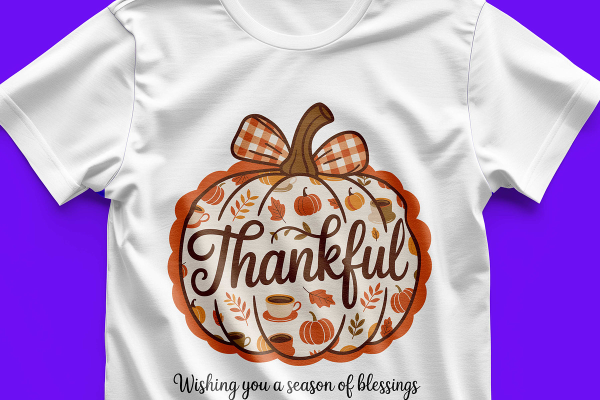 Thankful T Shirt Design, Preppy Fall, a Seasonal Illustration by Unique Design Team (Photo 7 of 7)