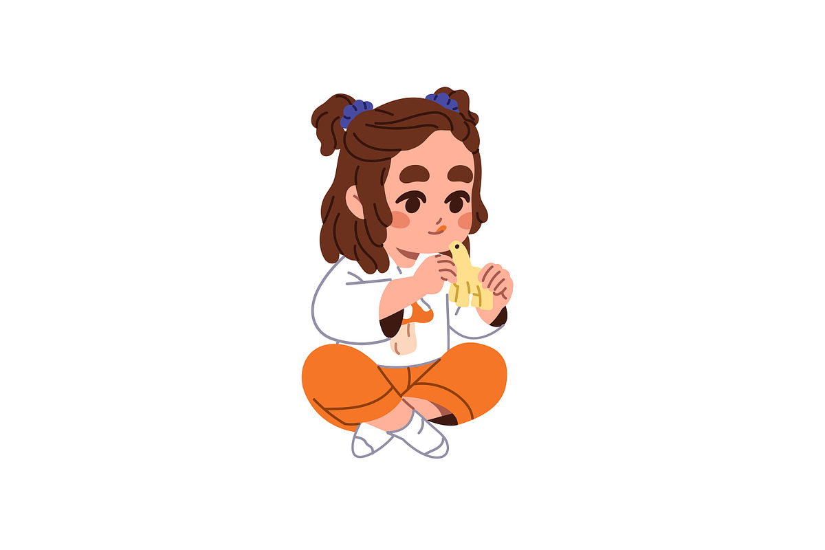 Happy kids play games with toys set, a Person Illustration by PaperTrident (Photo 9 of 12)
