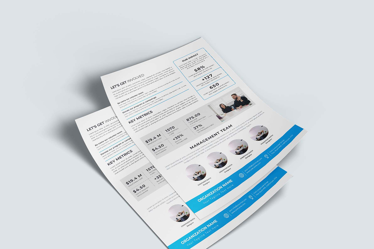 Nonprofit Organization Fact Sheet, a Flyer Template by design_hut (Photo 3 of 4)