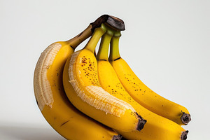 A bunch of ripe bananas with visible, a Photo by LOGOCREATIVE