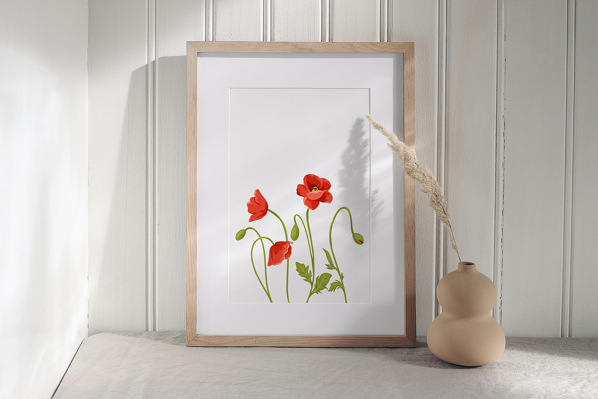 Poppies - Illustrations and Patterns, a Pattern Graphic by Inna Moreva (Photo 6 of 7)