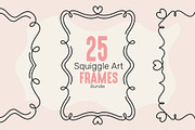 Squiggle Art Frames Bundle, an Object Illustration by moja doodle (Thumbnail 1 of 7)