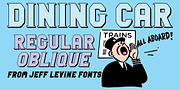 Dining Car JNL, a Slab Serif Font by Jeff Levine Fonts (Thumbnail 1 of 5)