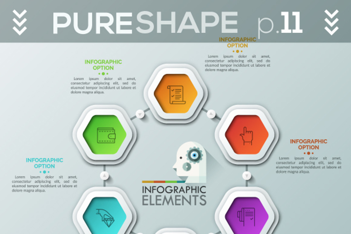 Pure Shape Infographic Bundle, a Presentation Template by Andrew Kras Design (Photo 8 of 26)