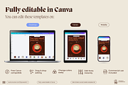 Cafe & Bistro Social Media Canva Kit, a Social Media Template by OLLYSWEATSHIRT DSGN INC. (Thumbnail 7 of 13)