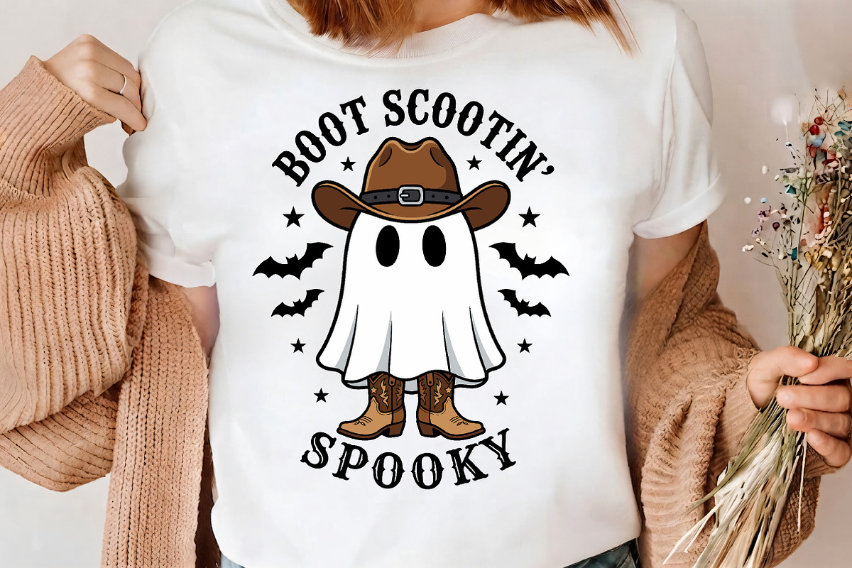 Cowboy ghost with boots, a Seasonal Illustration by CrexoraLab (Photo 3 of 4)