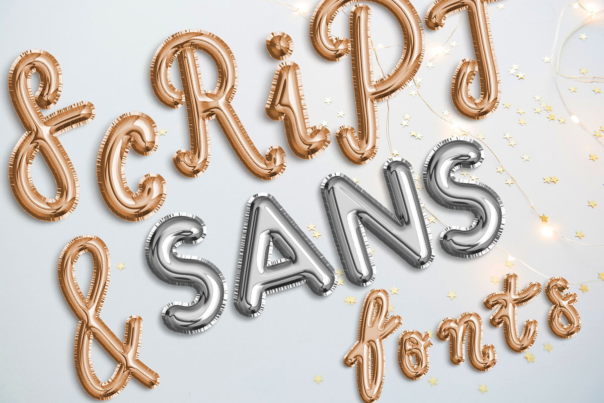 FoilBalloon - Color bitmap font preview 2