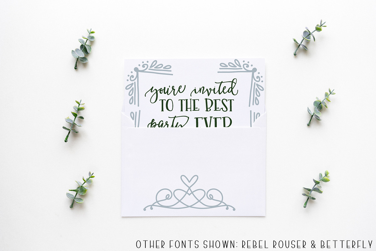 Ornament Font - Hand Drawn Swooshes preview 4