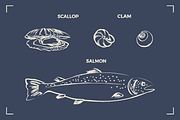 SEAFOOD (30+ illustrations), a Food Illustration by Bonfloret Studio (Thumbnail 8 of 9)