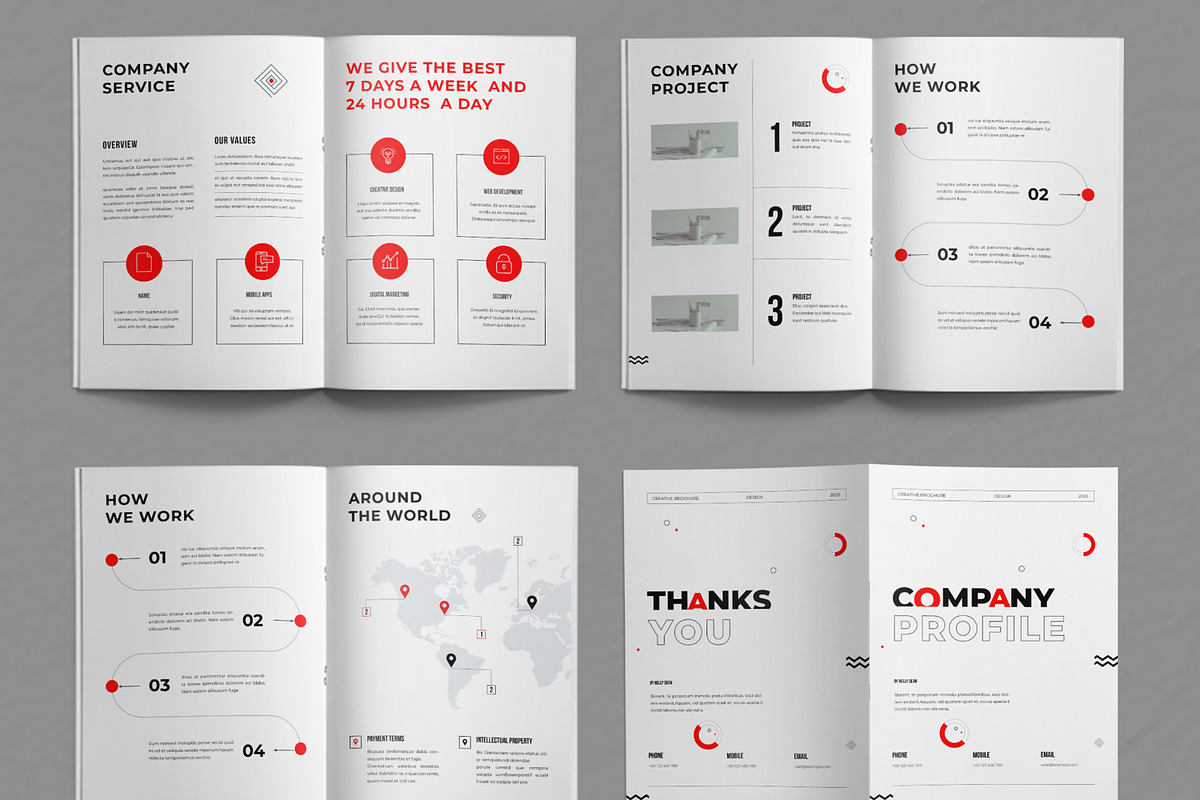 Company Profile Brochure Template, a Brochure Template by ContestDesign (Photo 3 of 3)