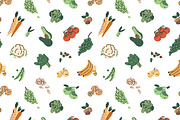 Healthy vegan food set, templates, a Food Illustration by PaperTrident (Thumbnail 4 of 7)