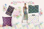Vintage Flowers Collection, a Decorative Illustration by Mona Ahmed (Thumbnail 2 of 12)
