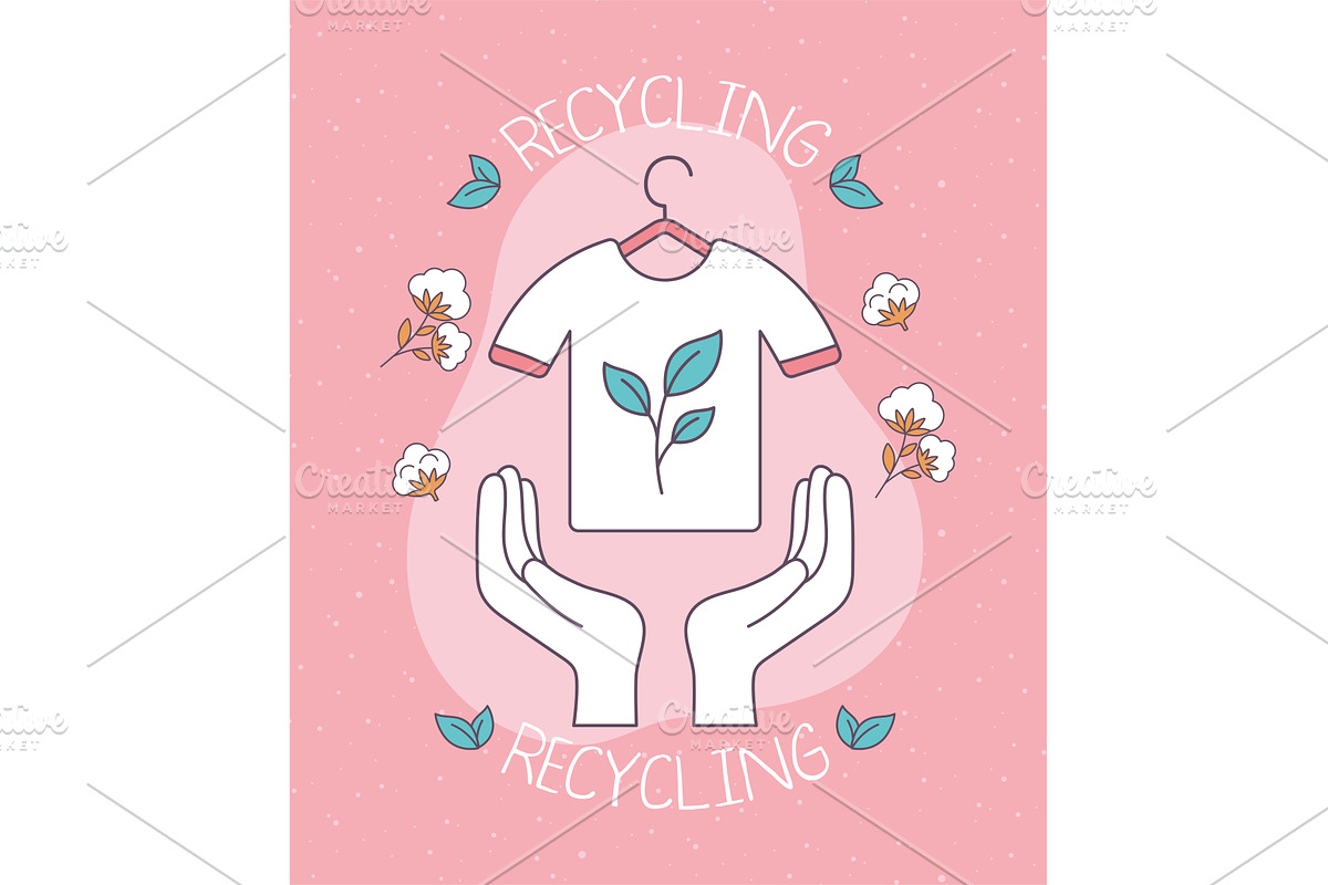 slow fashion recycling, an Object Illustration by studiogstock
