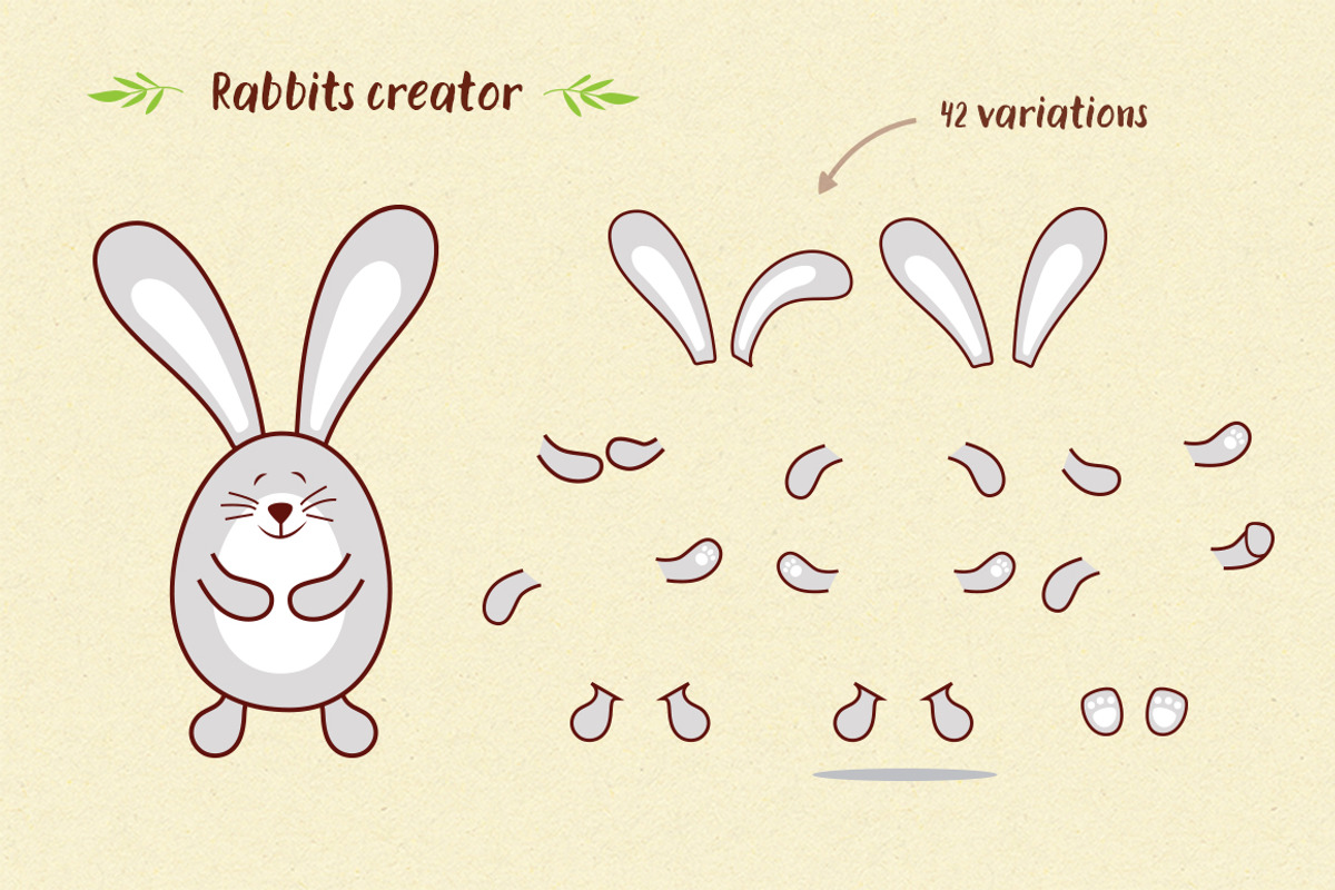Lovely Rabbits graphic collection, an Object Graphic by Piñata