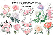Blush And Silver Glam Roses, an Illustration by Creative Art (Thumbnail 1 of 10)