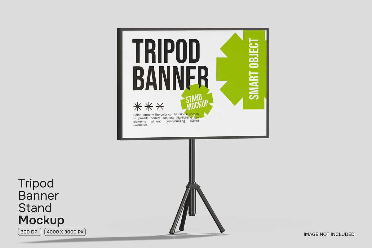 Tripod Banner Stand Mockup, an Advertising Mockup by renderstockmarket (Photo 1 of 3)