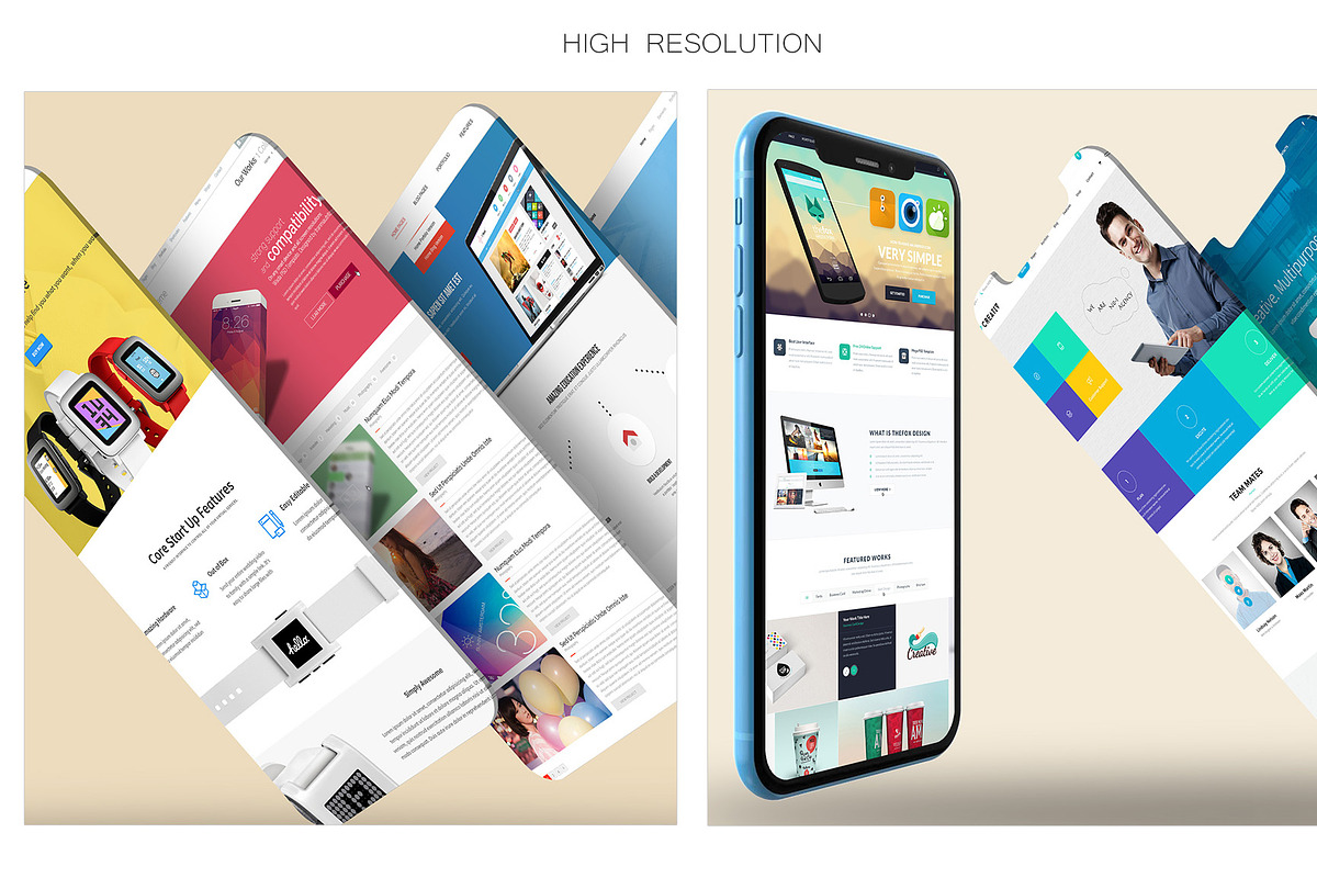 ALL 3D iPHONE MOCK-UP BUNDLE VOL-9, an iPhone Mockup by Graphicsworld125 (Photo 9 of 19)