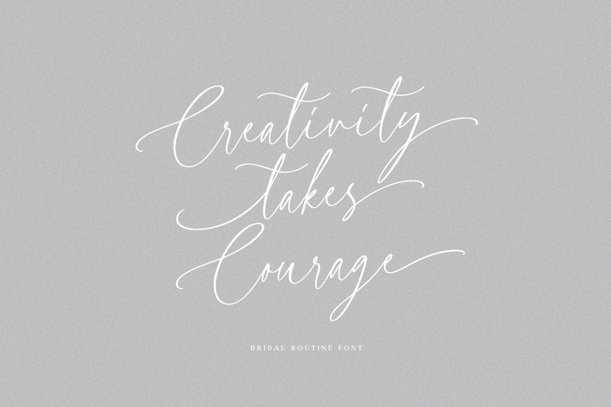 Bridal Routine - Signature Script, a Script Font by Letterhend Studio (Photo 4 of 10)