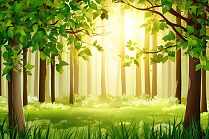 Forest landscape background, a Nature Photo by ComfortQ