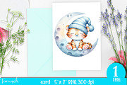 watercolor nursery clipart bundle, an Object Graphic by TanuschArts (Thumbnail 10 of 17)
