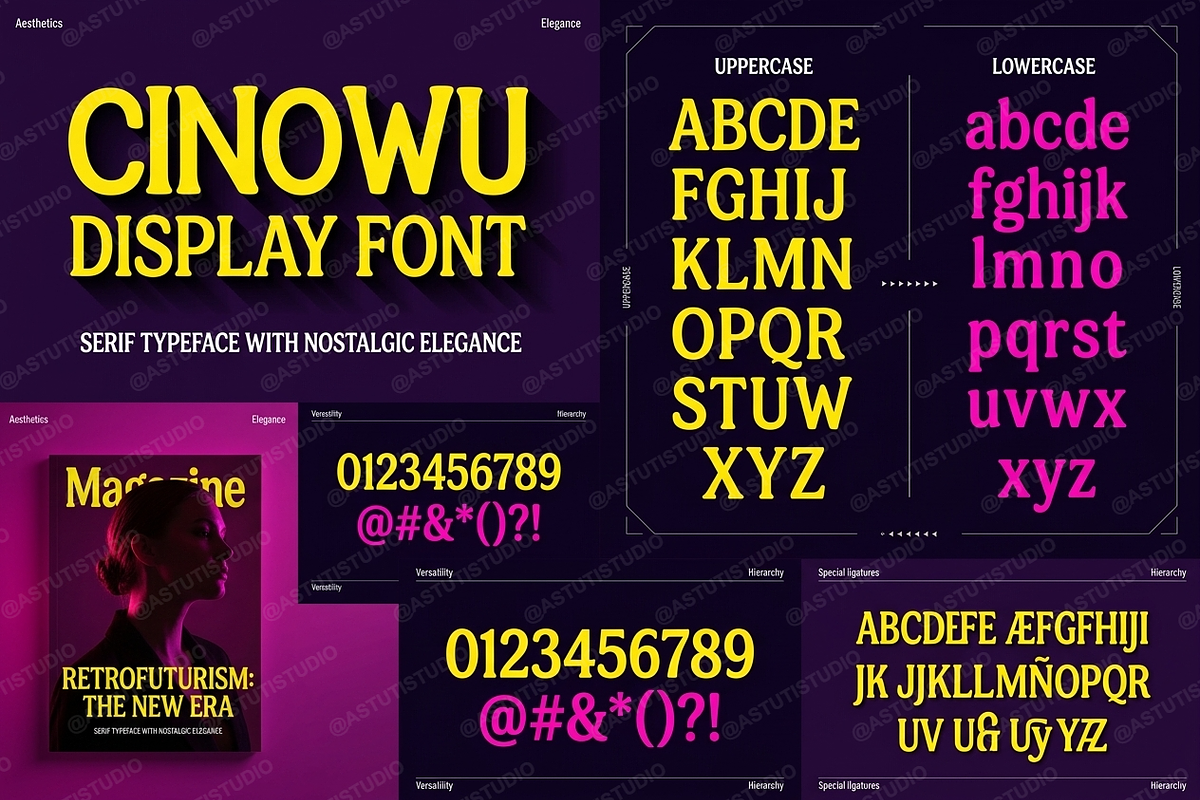Cinowu - Elegant Serif Typeface, a Serif Font by Astuti Studio (Photo 1 of 25)
